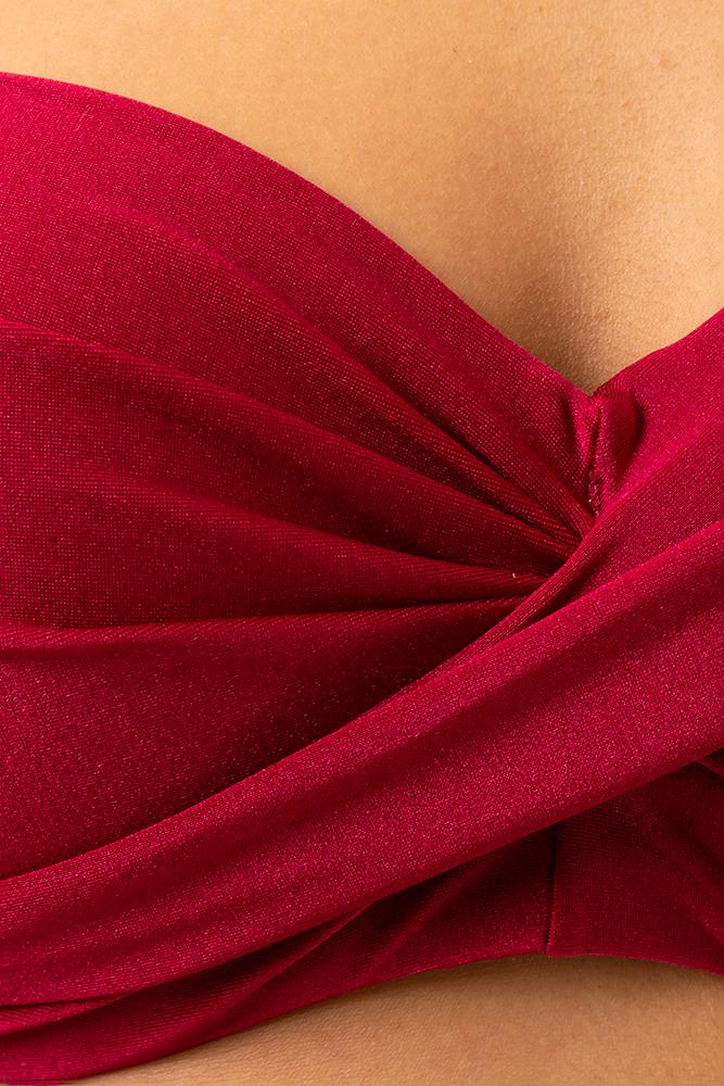 BIKINI FASCIA COPPA C BORDEAUX OF/304X/D GRANATA OLIVIA