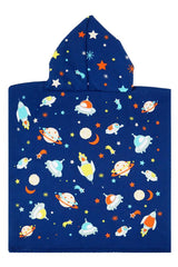 ACCAPPATOIO MICROFIBRA BAMBINO  BLU PONCHODREAMY GALAXY COMPTOIR DE LA PLAGE