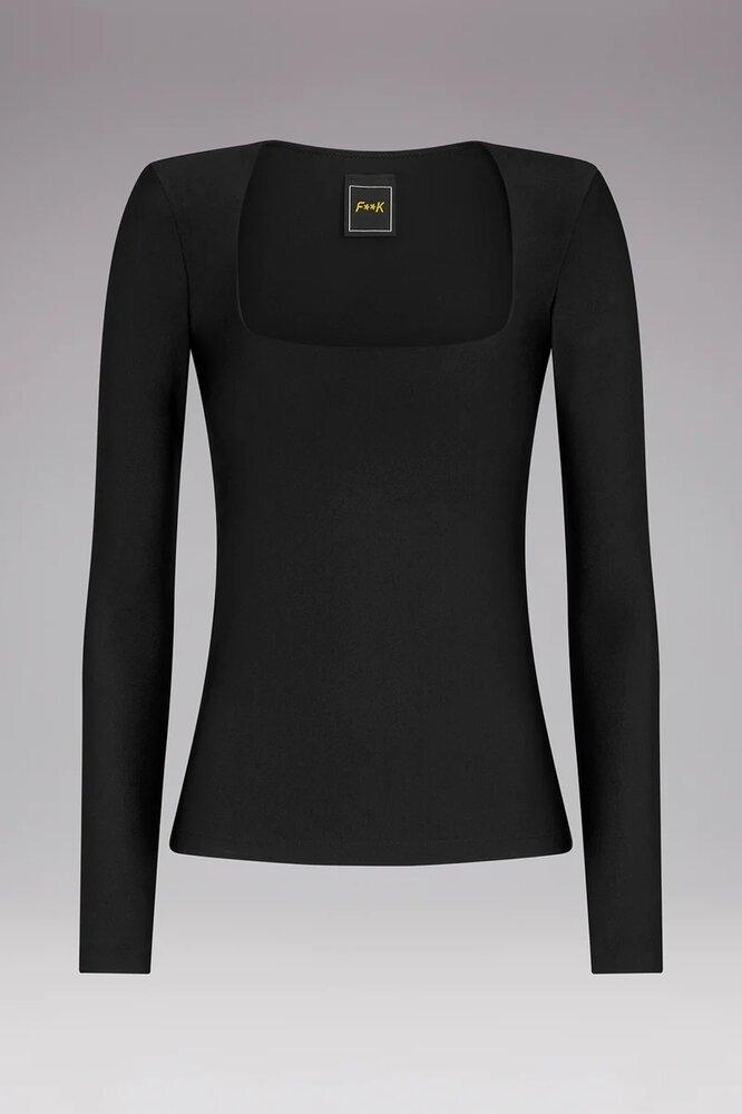 MAGLIA DONNA NERO FW23-0040 NERO FXXK