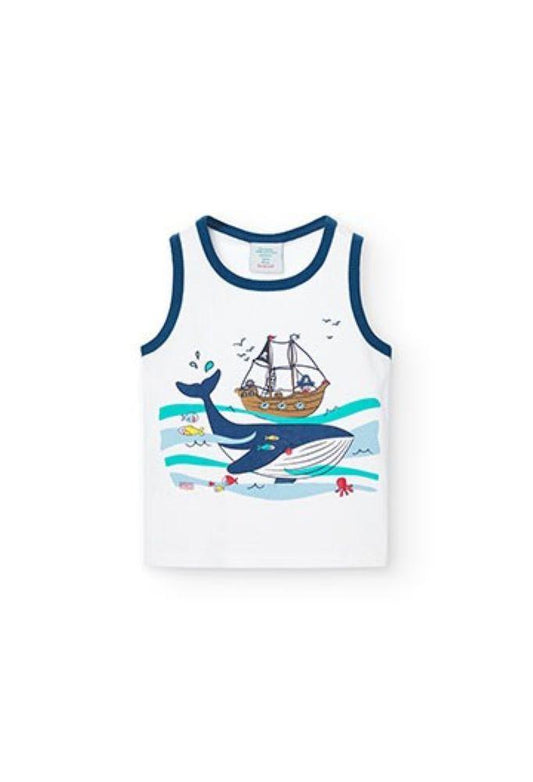 MAGLIA BAMBINO BIANCO 818007 1100 BOBOLI