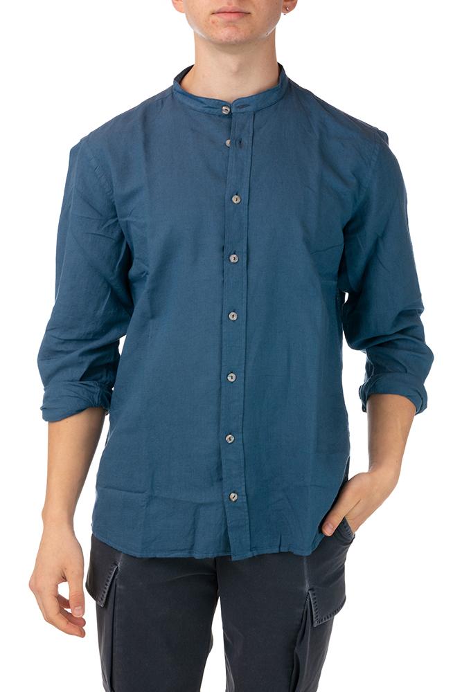 MAGLIA CAMICIA UOMO BLU 23FK2601 BL FXXK