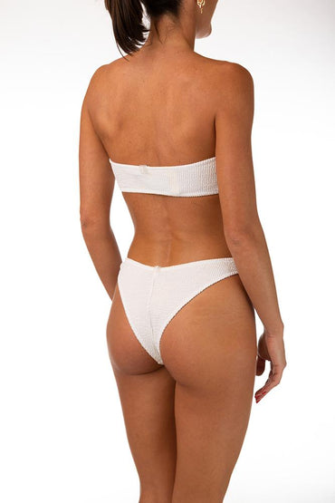 BIKINI Donna FXXK FASCIA slip brasiliana Bianco