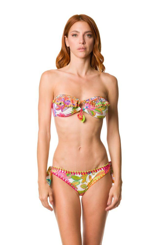 BIKINI FASCIA DONNA BIANCO C12 C02 10 BIANCO LAETITIA BEACHWEAR
