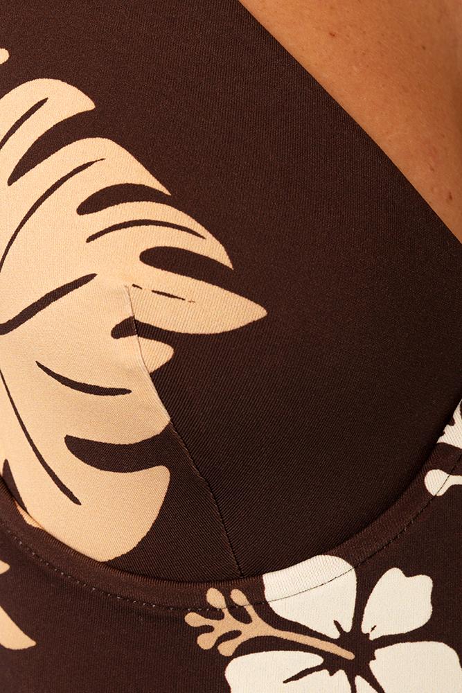 INTERO Donna VALERY con ferretto Coppa D slip coprente Marrone