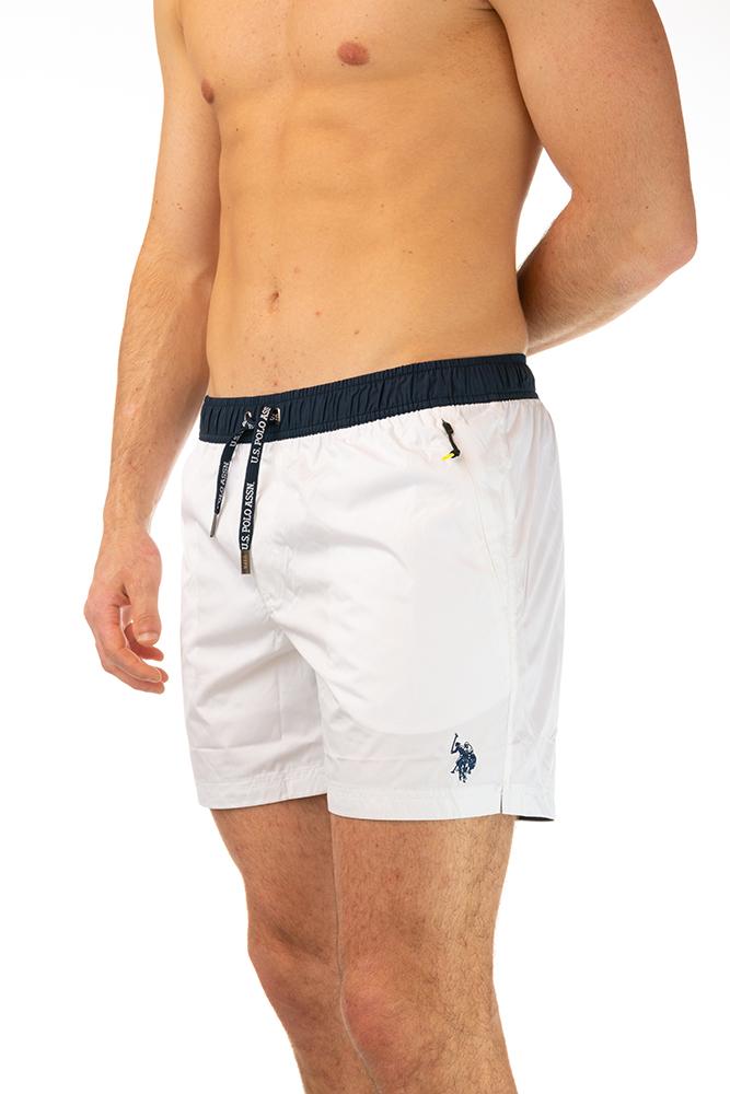 BOXER Uomo US POLO con elastico CORTO Bianco