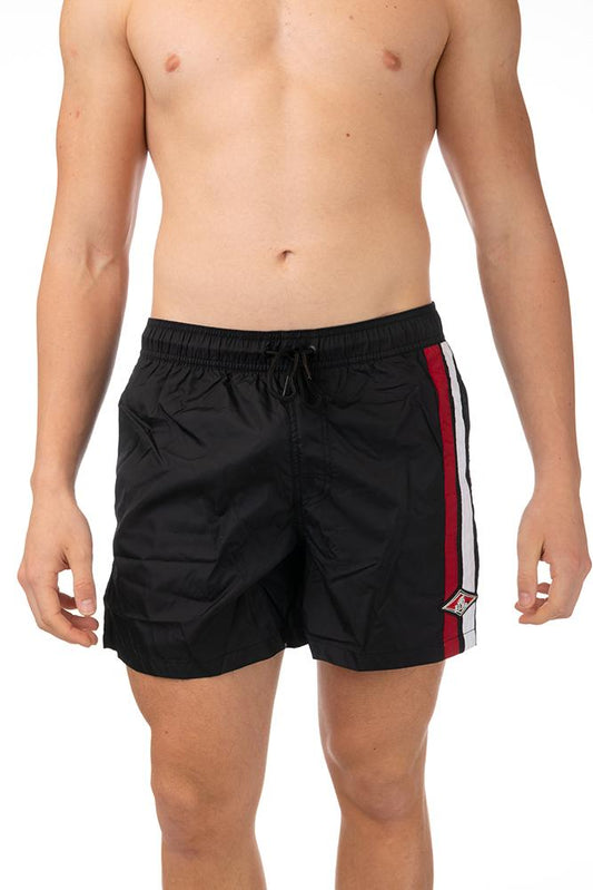 BOXER Uomo BEAR SURFBOARDS con elastico CORTO Nero