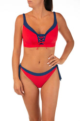 BIKINI BRASSIERE COPPA DD ROSSO/BLU B122 80 51 BERNE' MABEL
