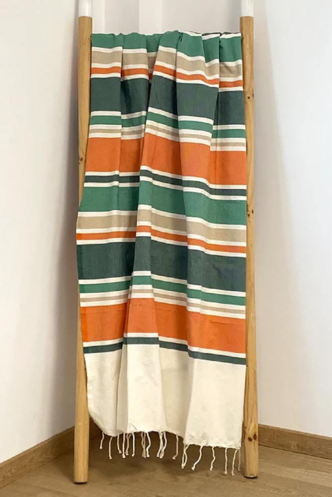 TELO MARE COTONE UNISEX VERDE HELIOS VERT COMPTOIR DE LA PLAGE