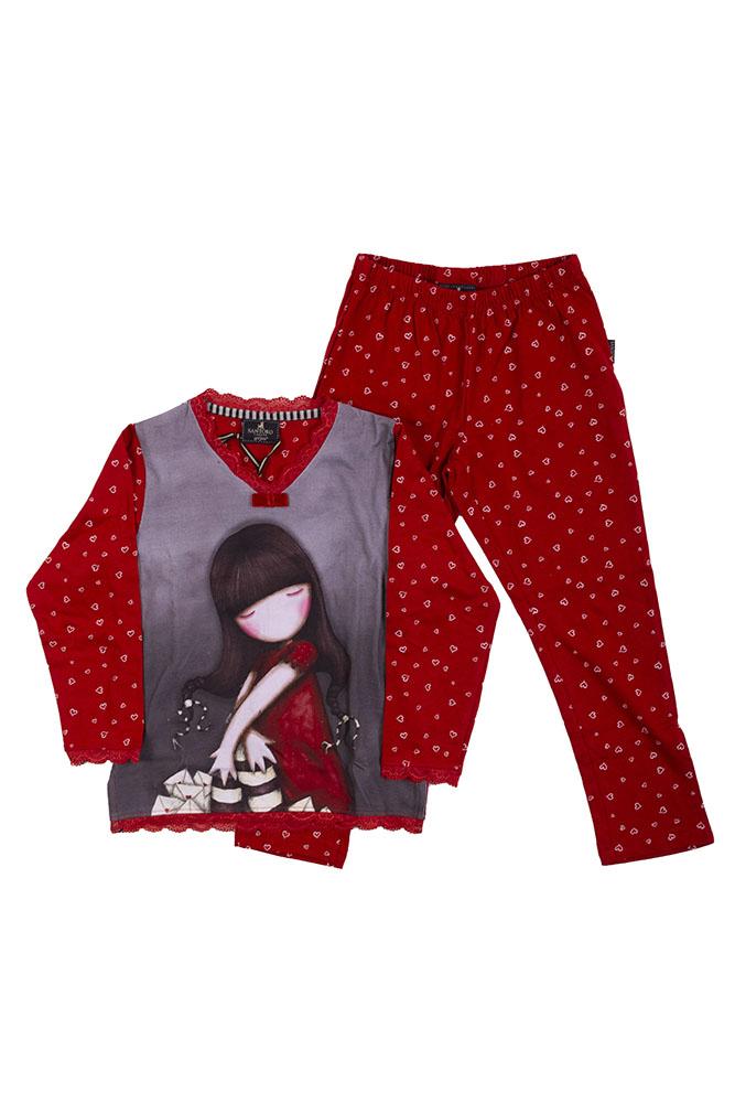 PIGIAMA BAMBINA SANTORO Rosso