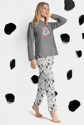 PIGIAMA DONNA GRIGIO DISNEY 63666 DALMATIANS DISNEY