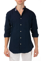MAGLIA CAMICIA UOMO BLU