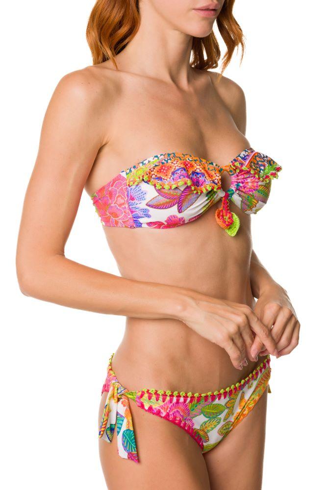 BIKINI FASCIA DONNA BIANCO C12 C02 10 BIANCO LAETITIA BEACHWEAR