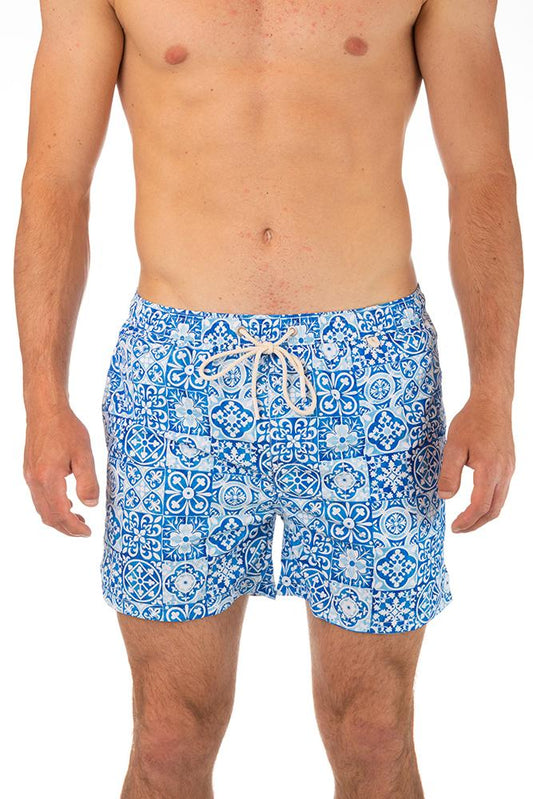 BOXER MOLLA UOMO AZZURRO RIVIERA MAIOLICA ROY ROGER'S