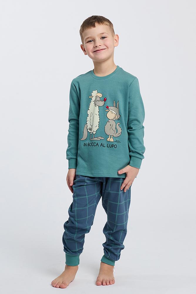 PIGIAMA BIMBO AZZURRO 6729 LUPO HAPPY PEOPLE