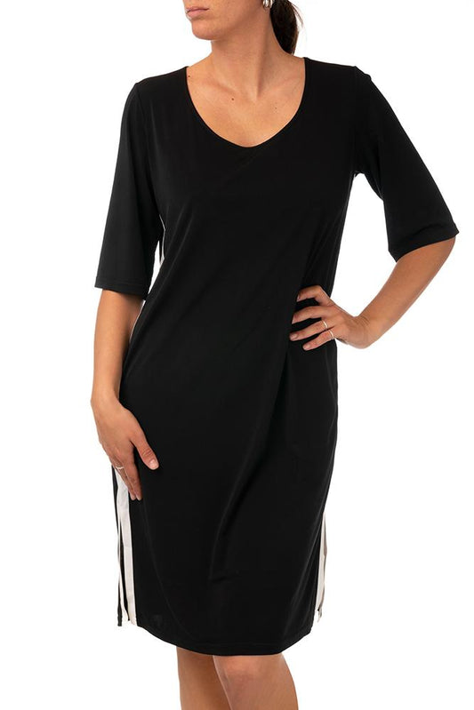 ABITO DONNA NERO AF2377 NEROAVORIO LUISA MARIA LUGLI