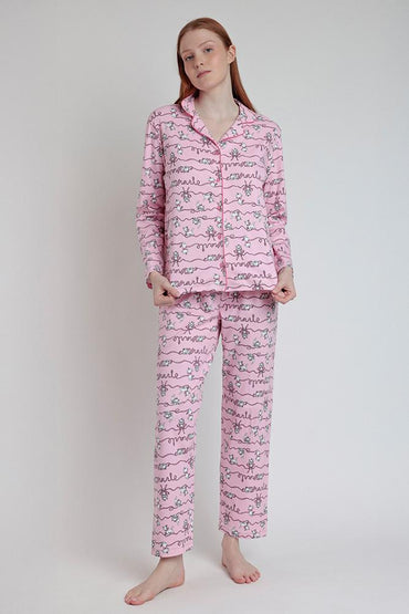 PIGIAMA DONNA ROSA DISNEY 63665 MARIE B DISNEY