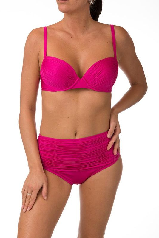 BIKINI Donna ROIDAL COPPA PREFORMATA Coppa C slip Alto Fucsia