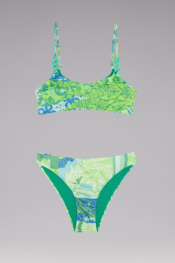 BIKINI BAMBINA FXXK BRASSIERE slip regolare Verde