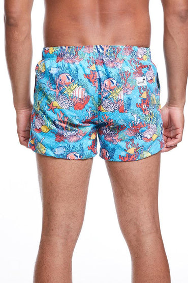 BOXER Uomo BOARDIES con elastico CORTO Rosso