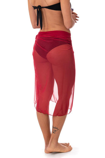 PAREO DONNA ROSSO TULLYBIG 4681 ROSSO BE BEACH