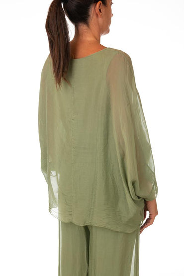 MAGLIA DONNA VERDE BLUSA LUX VERDE KARAKORUM