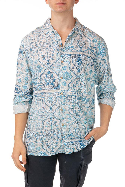 MAGLIA Uomo TOOCO CAMICIA Bianco/azzurro