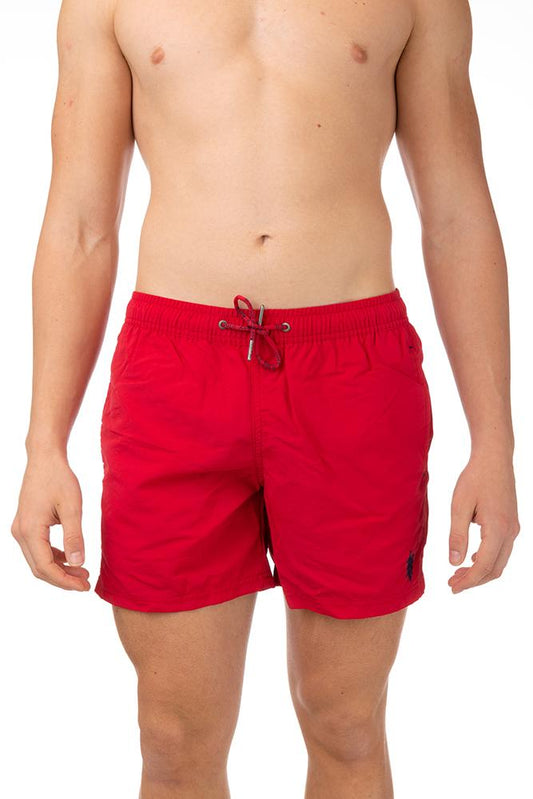BOXER Uomo US POLO con elastico CORTO Rosso