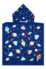 ACCAPPATOIO MICROFIBRA BAMBINO  BLU PONCHODREAMY GALAXY COMPTOIR DE LA PLAGE
