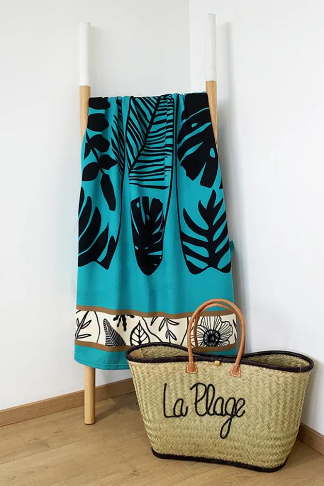 TELO MARE MICROFIBRA UNISEX  AZZURRO SANDIA BRISBANE COMPTOIR DE LA PLAGE