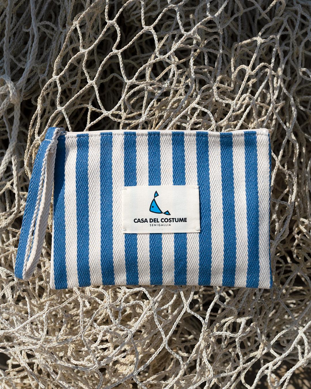 POCHETTE UNISEX BIANCO/BLU POCHETTE 2025 CASADELCOSTUME