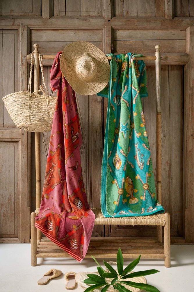 TELO MARE SPUGNA DONNA ROSA/ROSSO PIP329675 PINK PIP STUDIO