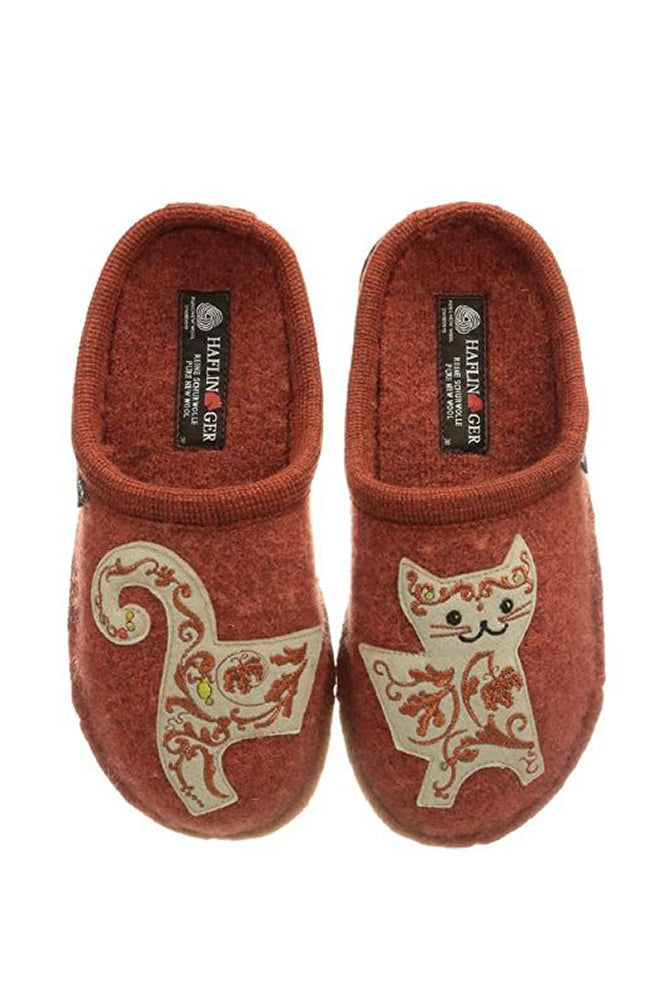 PANTOFOLE AUTUNNO/INVERNO UNISEX  GRIGIO LIZZY TERRACOTTA HAFLINGER 