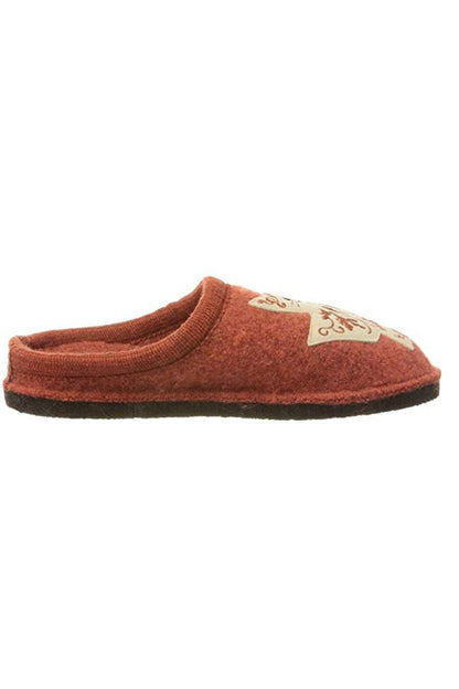 PANTOFOLE AUTUNNO/INVERNO UNISEX  GRIGIO LIZZY TERRACOTTA HAFLINGER 
