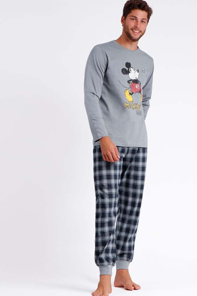 PIGIAMA AUTUNNO/INVERNO UOMO  GRIGIO 60691 MICHEY DISNEY 