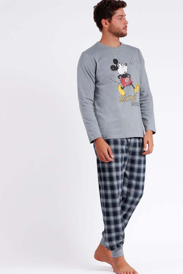 PIGIAMA AUTUNNO/INVERNO UOMO  GRIGIO 60691 MICHEY DISNEY 
