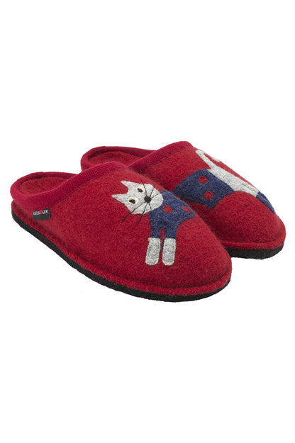 PANTOFOLE AUTUNNO/INVERNO UNISEX  ROSSO CUCHO PAPRIKA HAFLINGER 