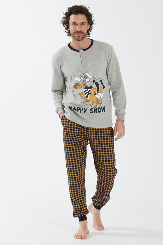 PIGIAMA UOMO  GRIGIO 6143 GRIGIO HAPPY PEOPLE 