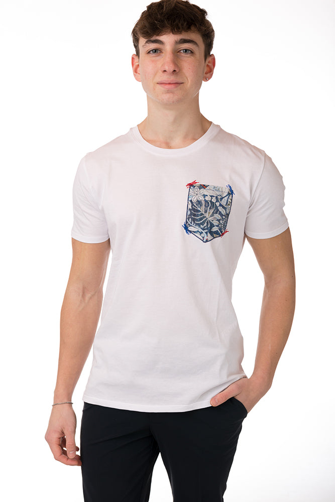 MAGLIA UOMO  BIANCA POCKET BIANCO BOB 