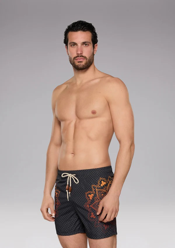 BOXER MOLLA UOMO  VERDE FK232025 ARANCIO FXXK 