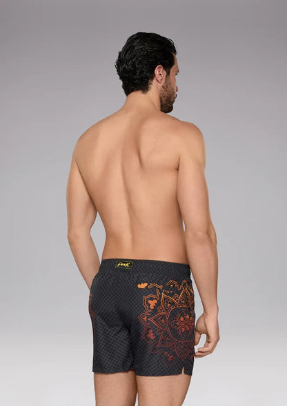 BOXER MOLLA UOMO  VERDE FK232025 ARANCIO FXXK 