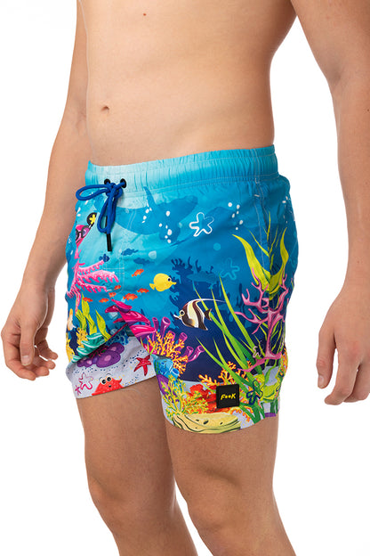 BOXER MOLLA UOMO  AZZURRO FK232035 MARINO FXXK 