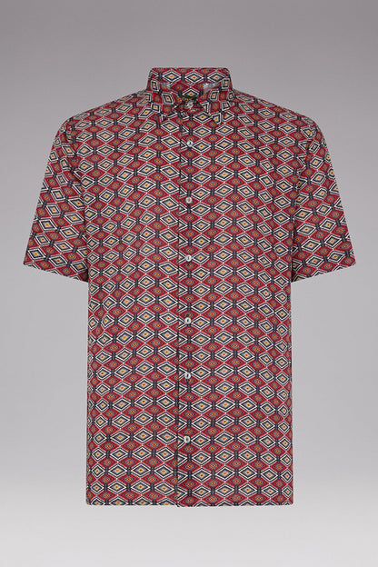 MAGLIA CAMICIA UOMO  MARRONE FK236001 FIORI FXXK 