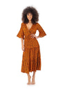 ABITO DONNA  ANIMALIER 23127 ARANCIO ICONIQUE 