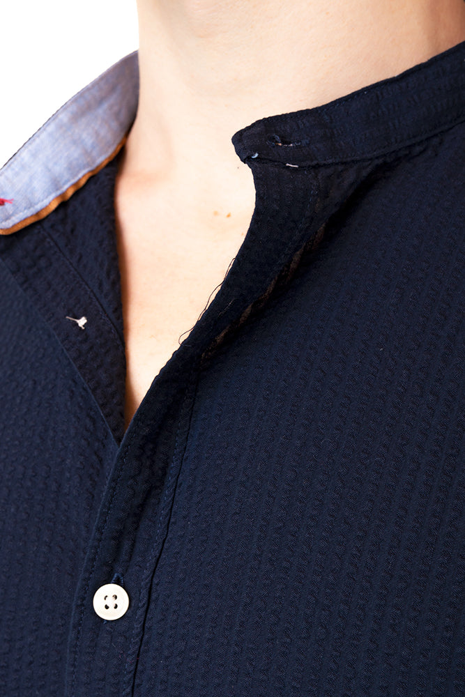 MAGLIA CAMICIA UOMO  BLU SHL1661 BLU IMPURE 