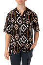 MAGLIA CAMICIA UOMO  NERO BOOWLING UXMALBLACK TOOCO 