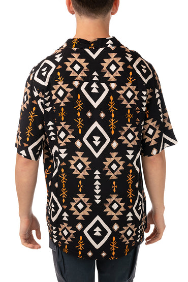 MAGLIA CAMICIA UOMO  NERO BOOWLING UXMALBLACK TOOCO 