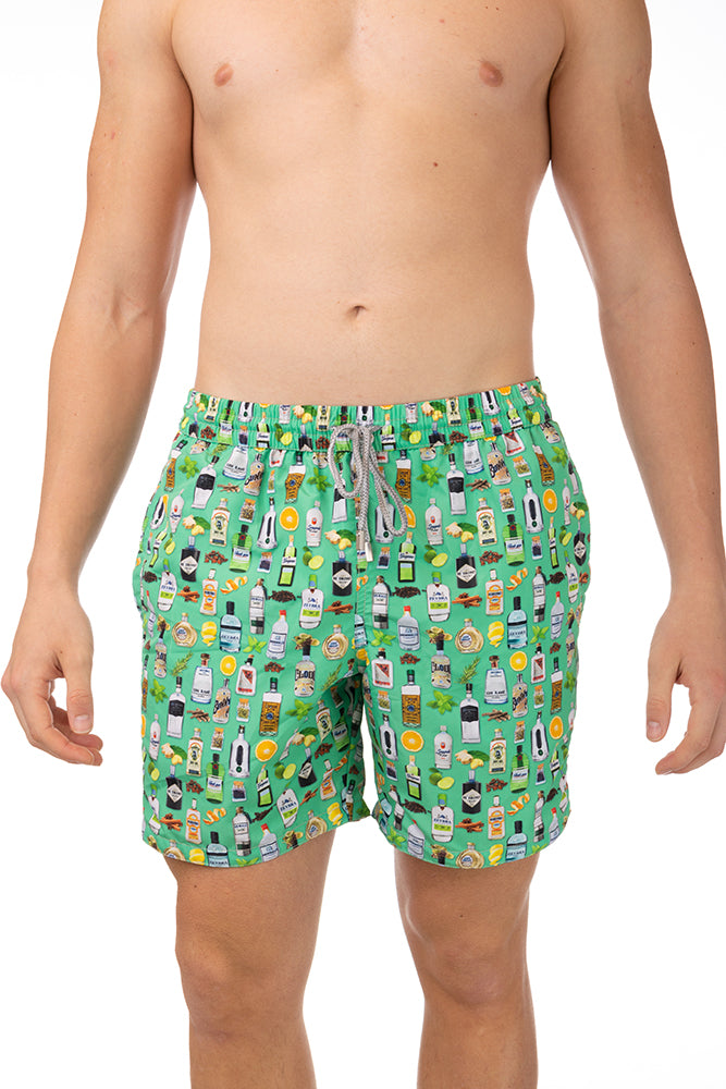 BOXER MOLLA UOMO  VERDE AUB327 GIN ZEY&BRA 