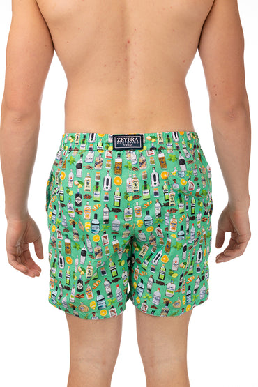 BOXER MOLLA UOMO  VERDE AUB327 GIN ZEY&BRA 