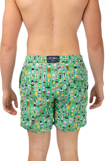 BOXER MOLLA UOMO  VERDE AUB327 GIN ZEY&BRA 