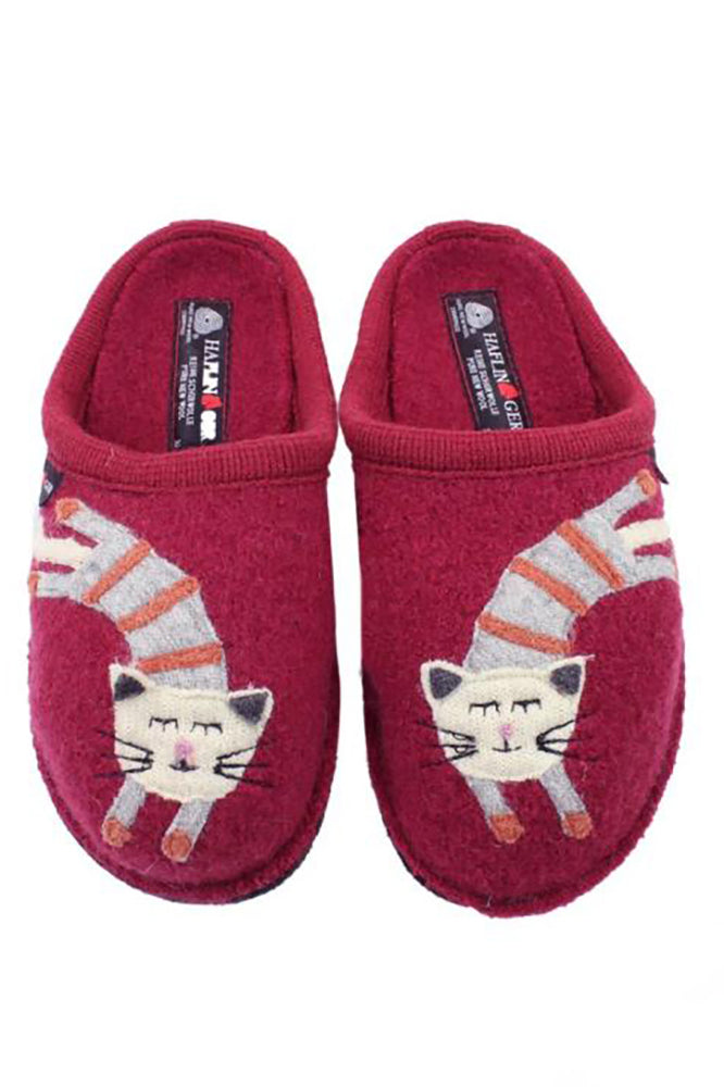 PANTOFOLE AUTUNNO/INVERNO UNISEX  BORDEAU CHOUPETTE WALKSTOFF HAFLINGER 
